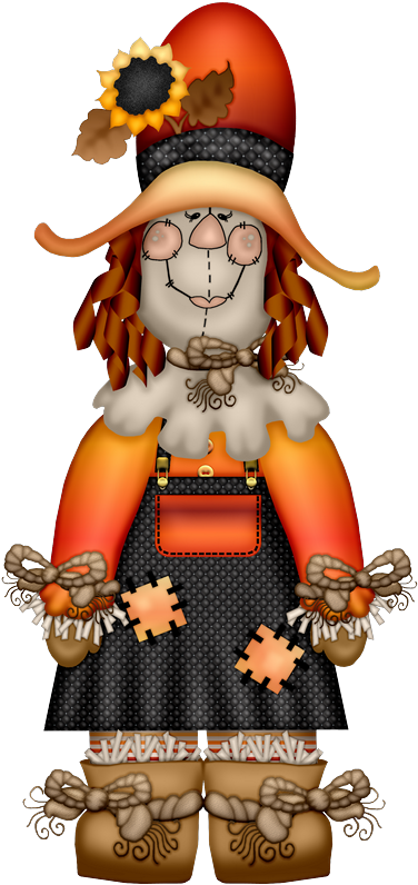 Scarecrow Girl Clipart Png (383x800)