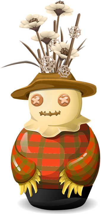 Free Scarecrow Clipart 13, - Cut Flowers (360x720)