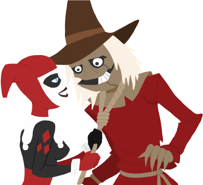Scarecrow X Harley - Harley Quinn X Scarecrow (807x644)