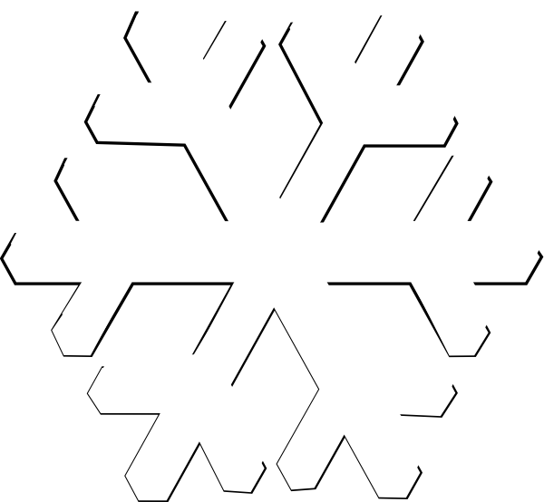 Snowflake Border Clipart - White Snowflake Clipart Transparent Background (600x554)