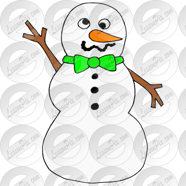 Silly Snowman Picture For Classroom / Therapy Use - Cartoon (380x380)