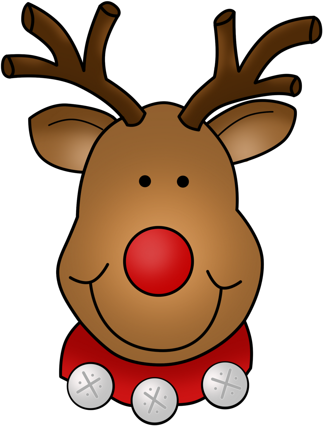 "dots" Of Fun Clip Art - Rudolph The Red Nosed Reindeer Face (1175x1600)