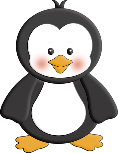 Happy Penguinpenguin Artwinter Clipartchristmas - Happy Penguin Clip Art (388x500)