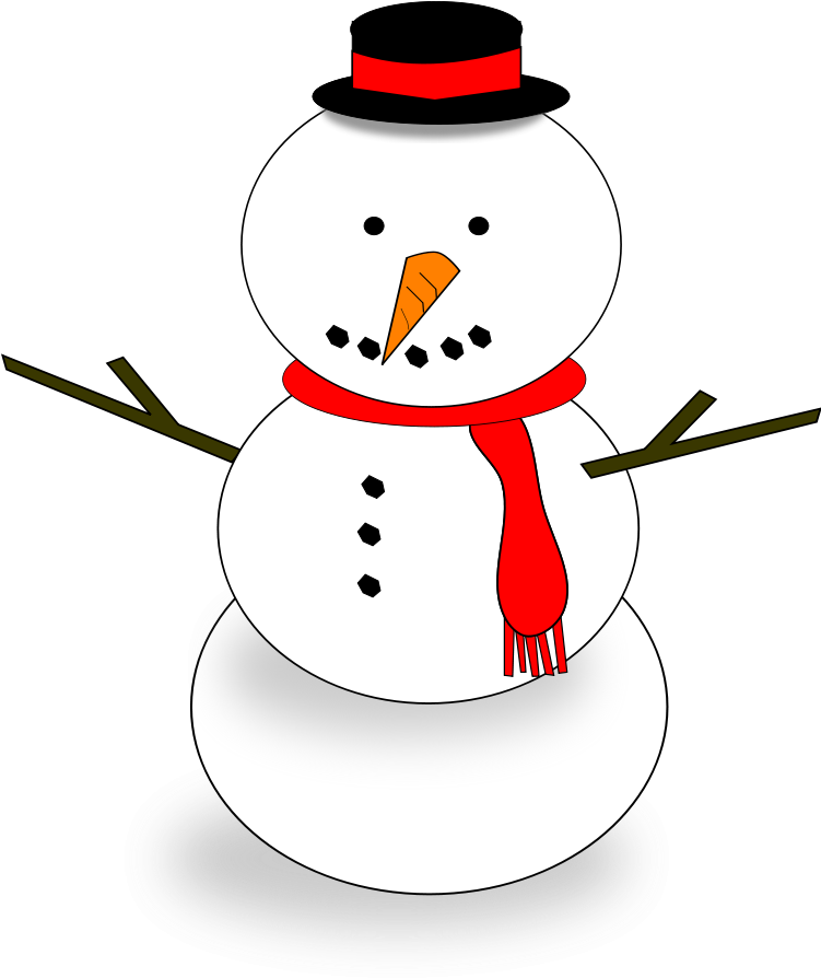 Snowman Clipart - Cachecol Boneco De Neve (750x900)