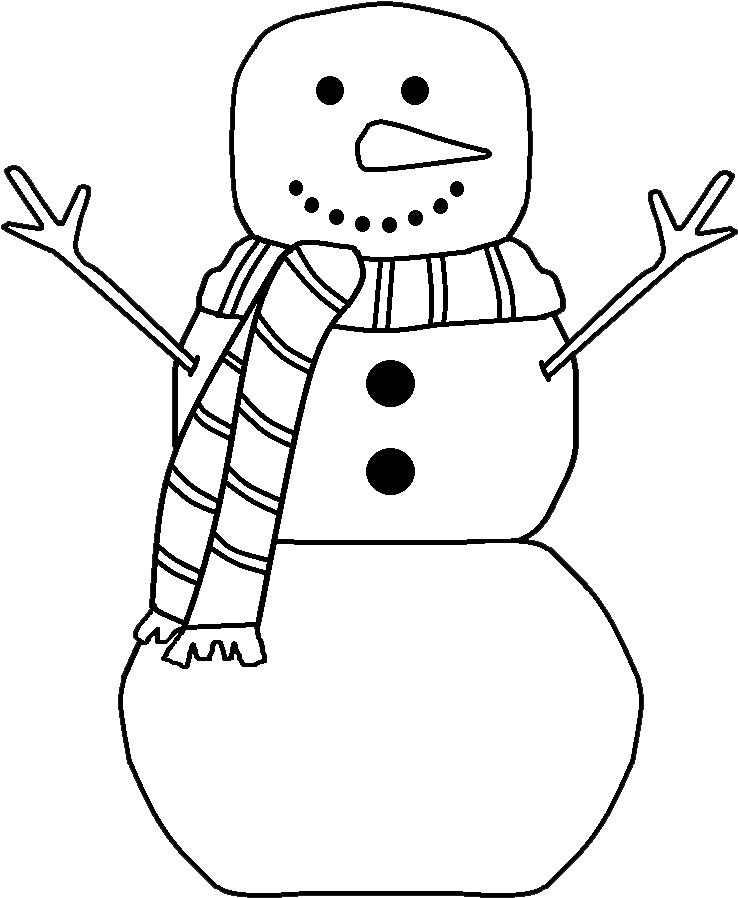 Graphics By Ruth - Snowman Clipart Black And White Png (771x915)