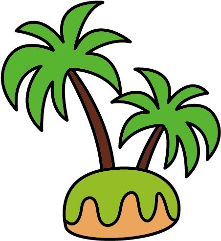 Ilha Do Coqueiro Coconut Island Clip Art - Desenho De Coqueiro (624x625)