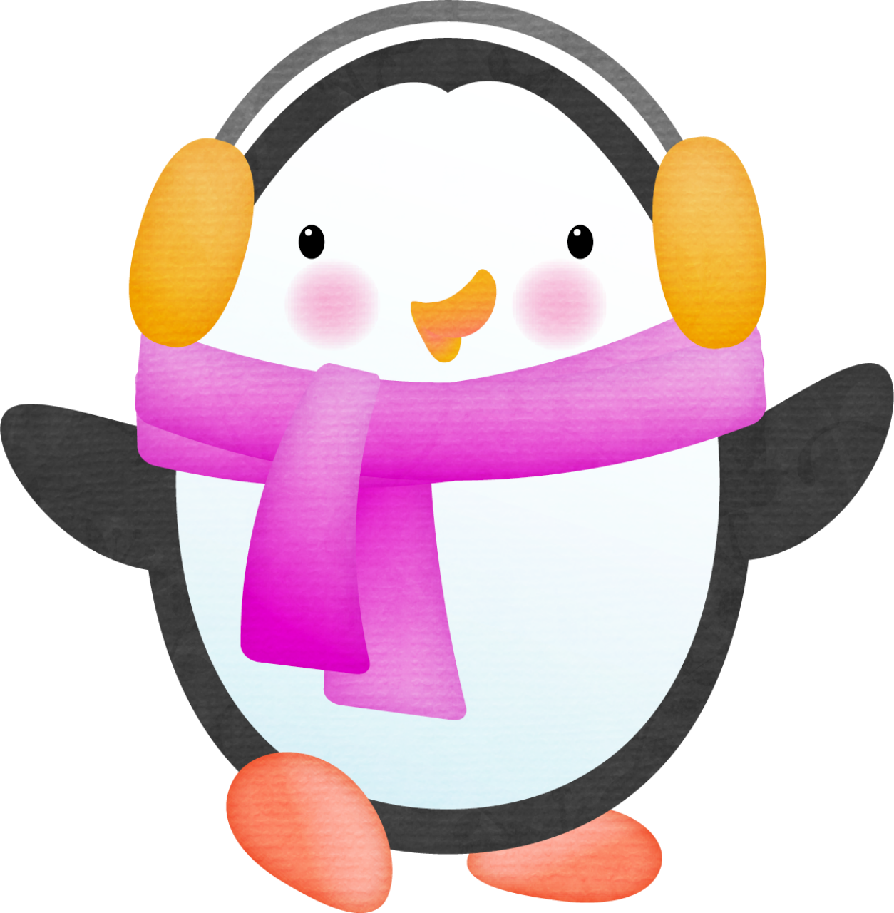 Winter Clipartchristmas - Penguin (1254x1280)