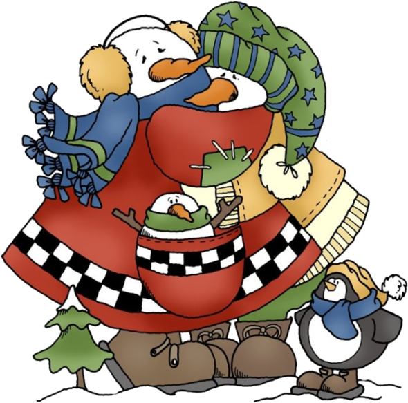 Winter Snowman - Page - Cartoon (600x603)