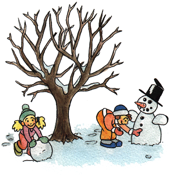 Guest Book - Children In Winter Clipart (374x368)