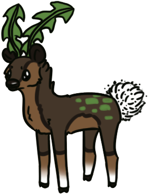 Dandelion Deer Plantimal Adopt Free Closed By Abwettaradopt - Adoption (340x454)