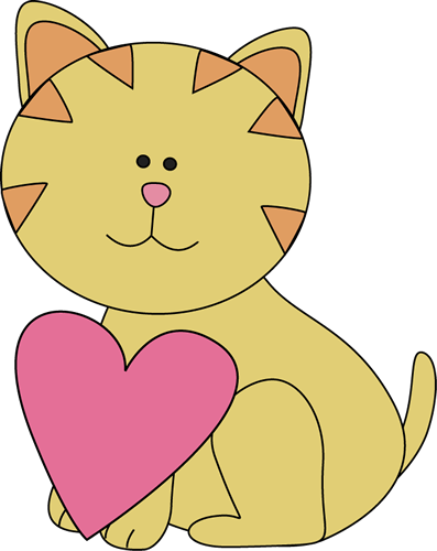 Kitty Cat Valentine - Kitty Cat Clip Art (397x500)