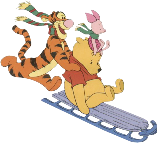 Winter Clipart Tigger - Winnie The Pooh Png Winter (510x465)