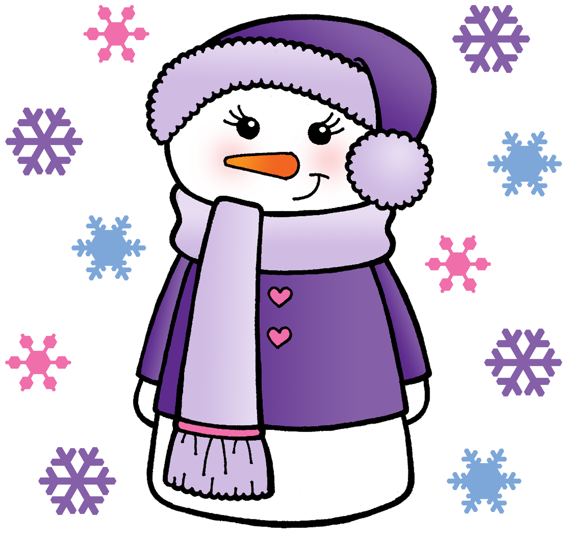 All The Images On This Page Are Copyright Free And - Snow Woman Clipart (2000x2000)