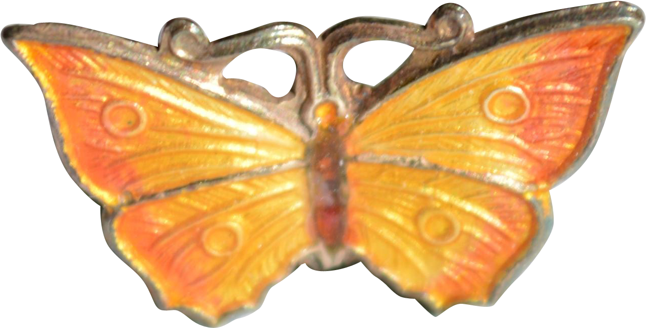 Vintage Enameled Butterfly Hat Pin - Brush-footed Butterfly (1279x1279)
