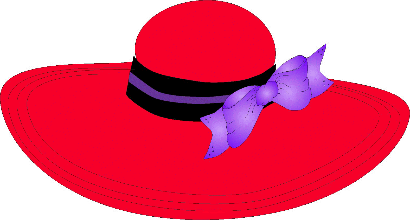Red Hat Society Cowboy Hat Clip Art - Red Hat Society Cowboy Hat Clip Art (1576x848)