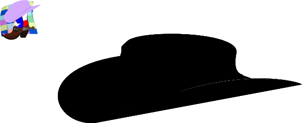 Quilt Cowboy Boot Hat Clip Art At Clker Com Vector - Fedora (600x245)