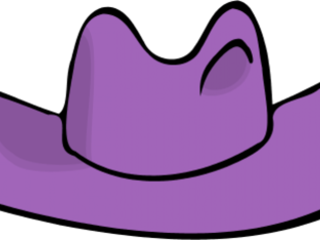 Cowboy Hat Clipart Purple Hat - Cartoon Cowboy Hat (640x480)