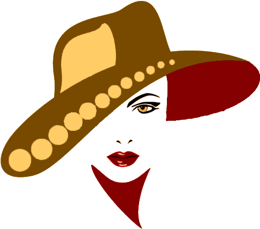 Graphics Female Silhouette - Sombreros En Punto De Cruz (600x501)