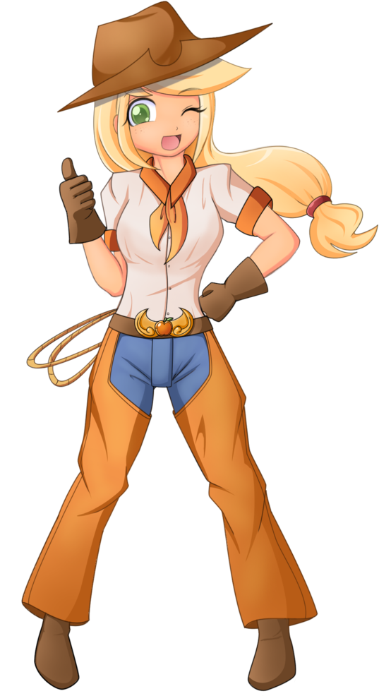 Anime, Applejack, Applejack's Hat, Artist - Imagenes Png Mlp Applejack Anime (586x1024)