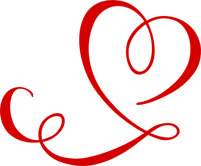 Swirl Clipart Love - Swirl Heart (413x342)