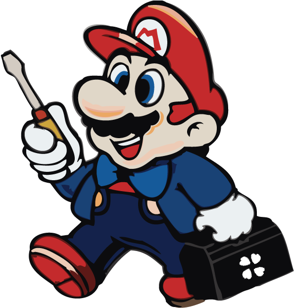 /vr/ - Retro Games - Mario Repair Png (684x629)