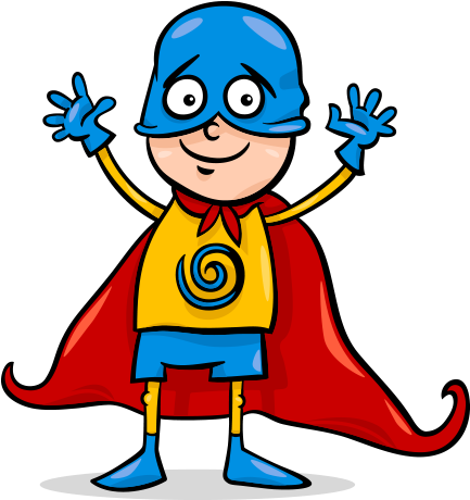 Clipart Süper Kahraman Kostümlü Erkek Çocuk - 100+ Knock Knock Jokes By Johnny B Laughing (432x574)