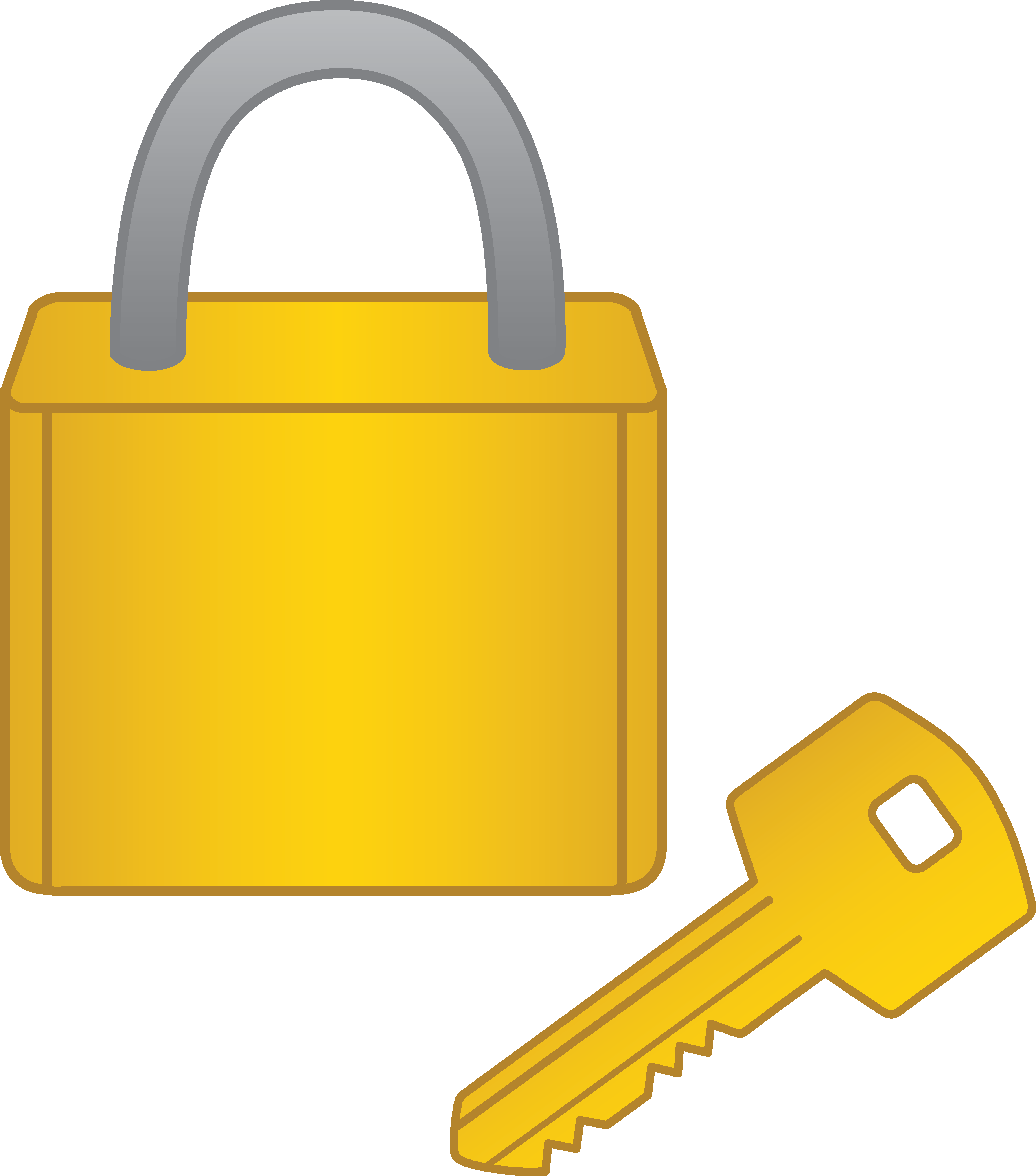 Door Clipart Lock And Key - Lock And Key Cartoon (4707x5343)