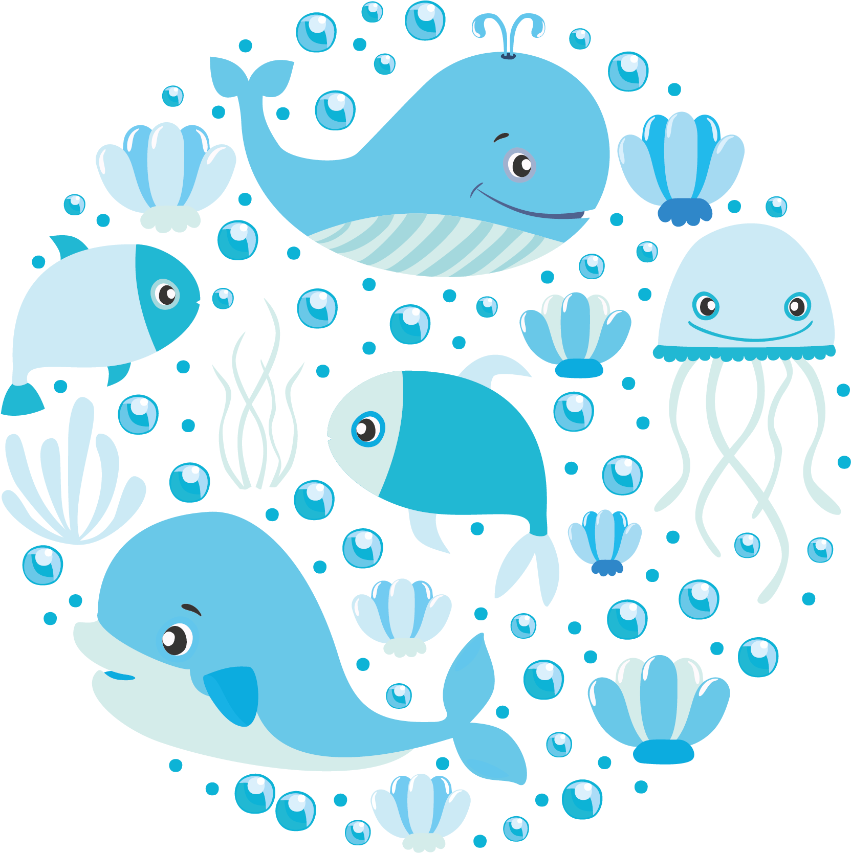 Marine Mammal Illustration - Marine Mammal Illustration (1969x1969)