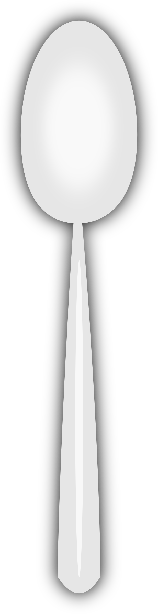 Plastic Spoon Clipart - White Spoon Vector Png (618x2400)