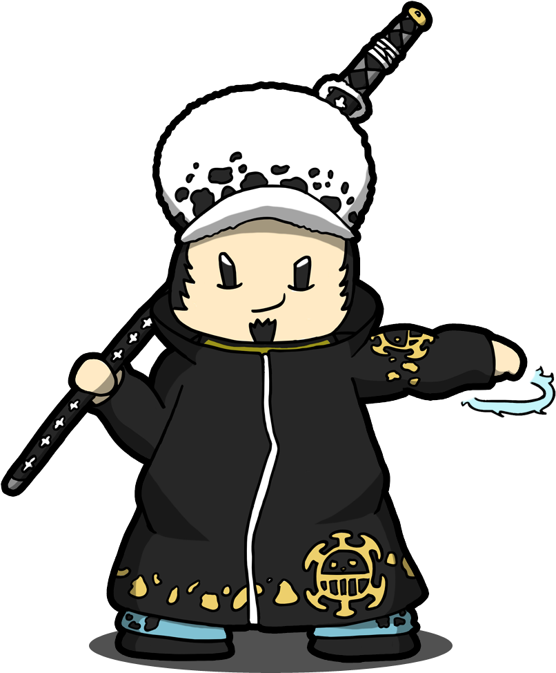 Winsome One Piece Clip Art Medium Size - Law One Piece Clipart (957x1000)