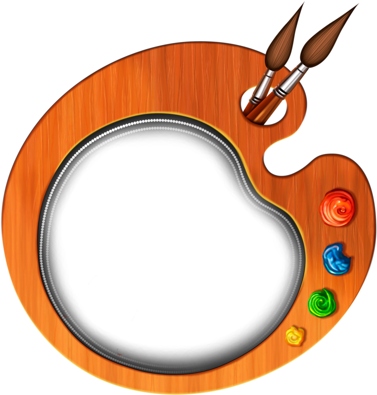 Scrapbooking - Клипарт Краски И Кисти (771x800)