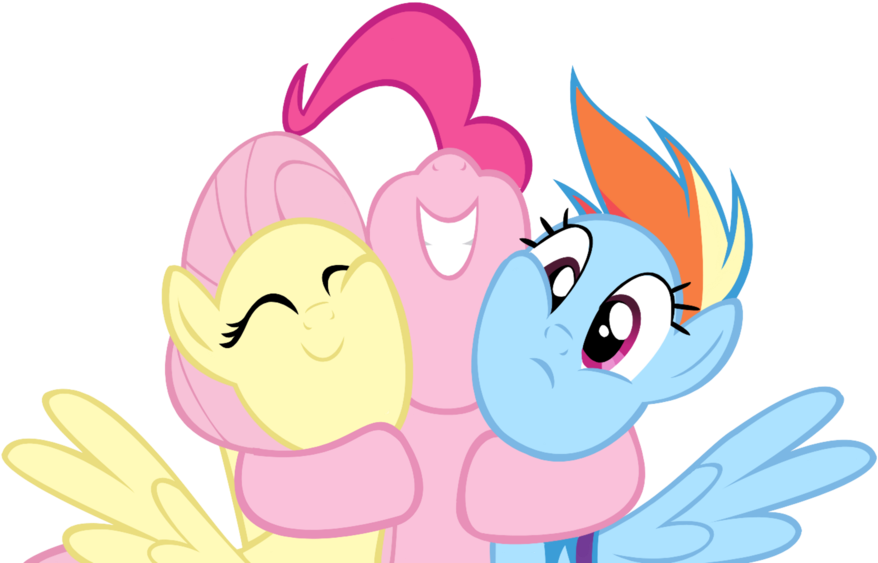 Pinkie Dash Shy Hug By Paleosteno - Hug (900x563)