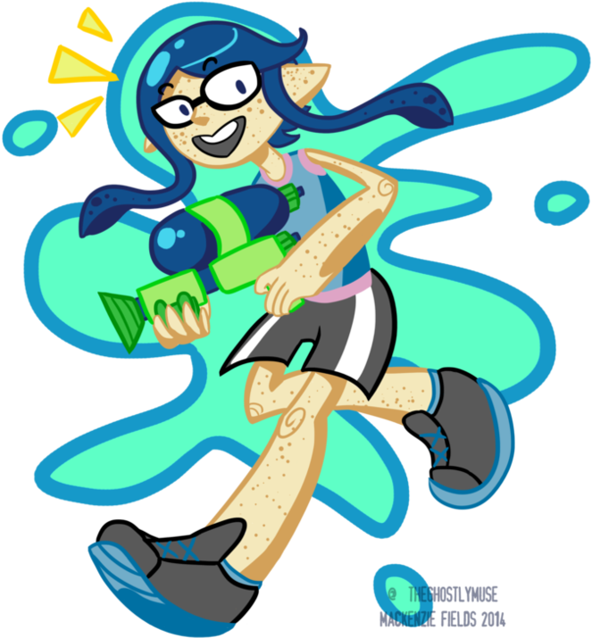 Splatoon Soldier By Ghostlymuse - Cartoon (786x1017)