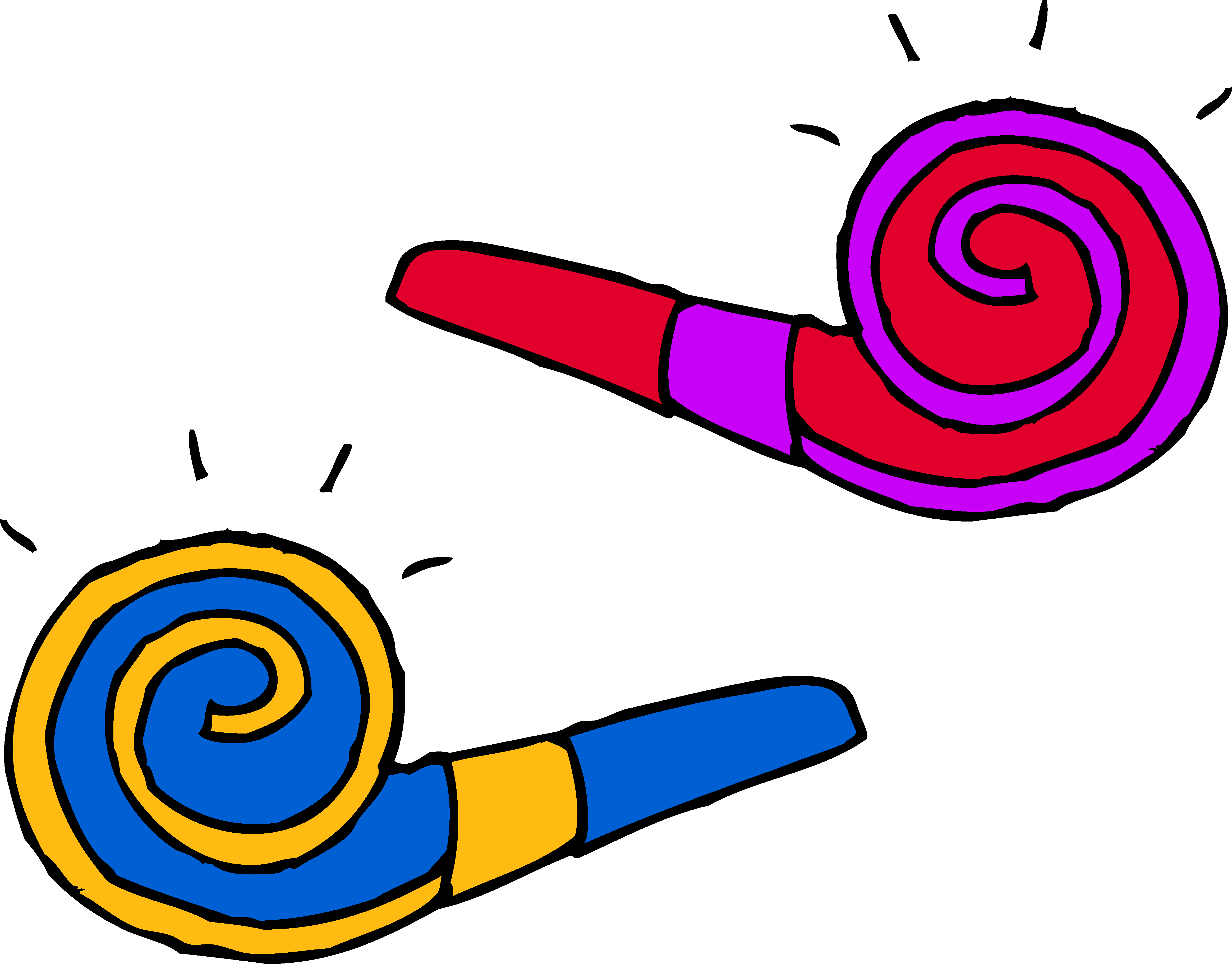 Thrower Clipart - Birthday Horn Clip Art (4660x3647)