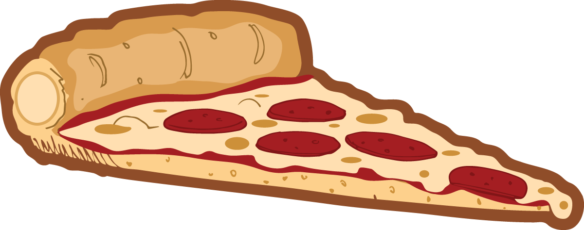 The Fat Pizza - Pizza Crust Clipart (1200x474)
