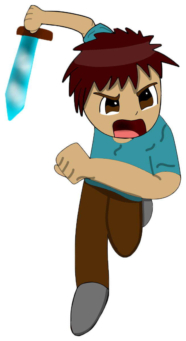 Unique Minecraft Steve Clip Art Medium Size - Steve Anime Minecraft Png (1280x1280)