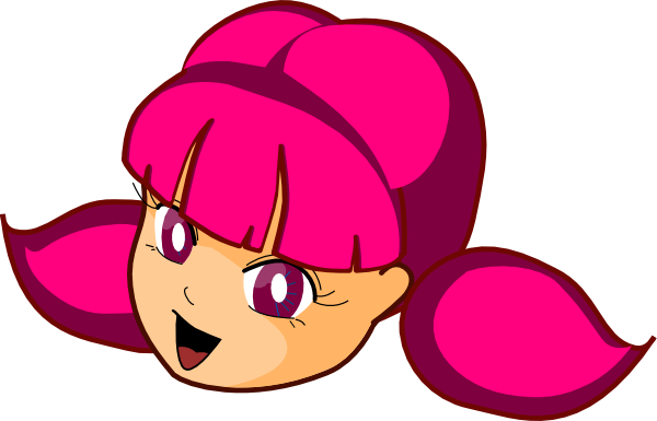 Anime Girl Face Clipart (600x385)