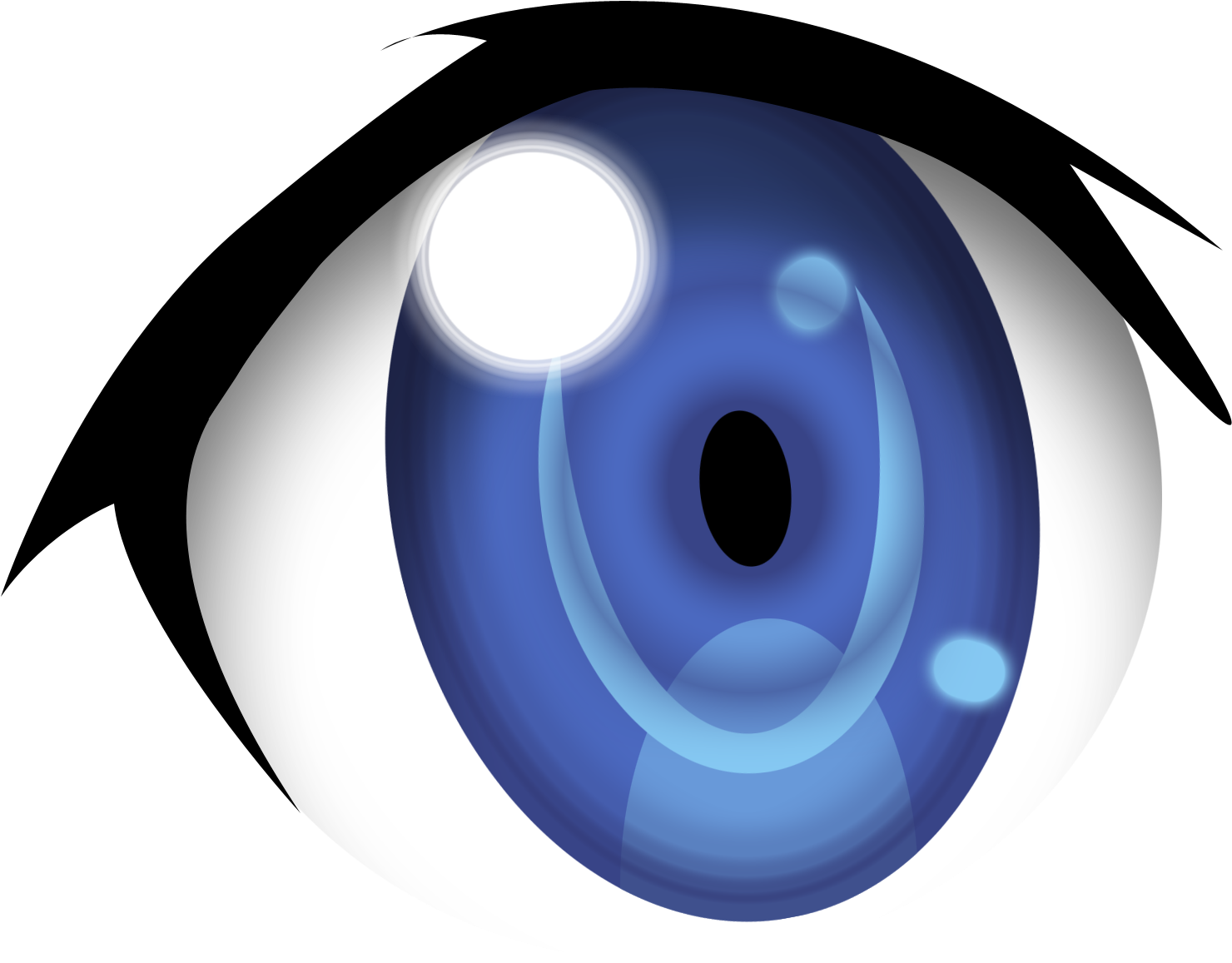 Blue Eyes Clipart Anime Eye - Anime Blue Eyes Transparent (2048x2048)