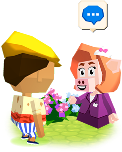 Help The Villagers Out - Cartoon (384x346)