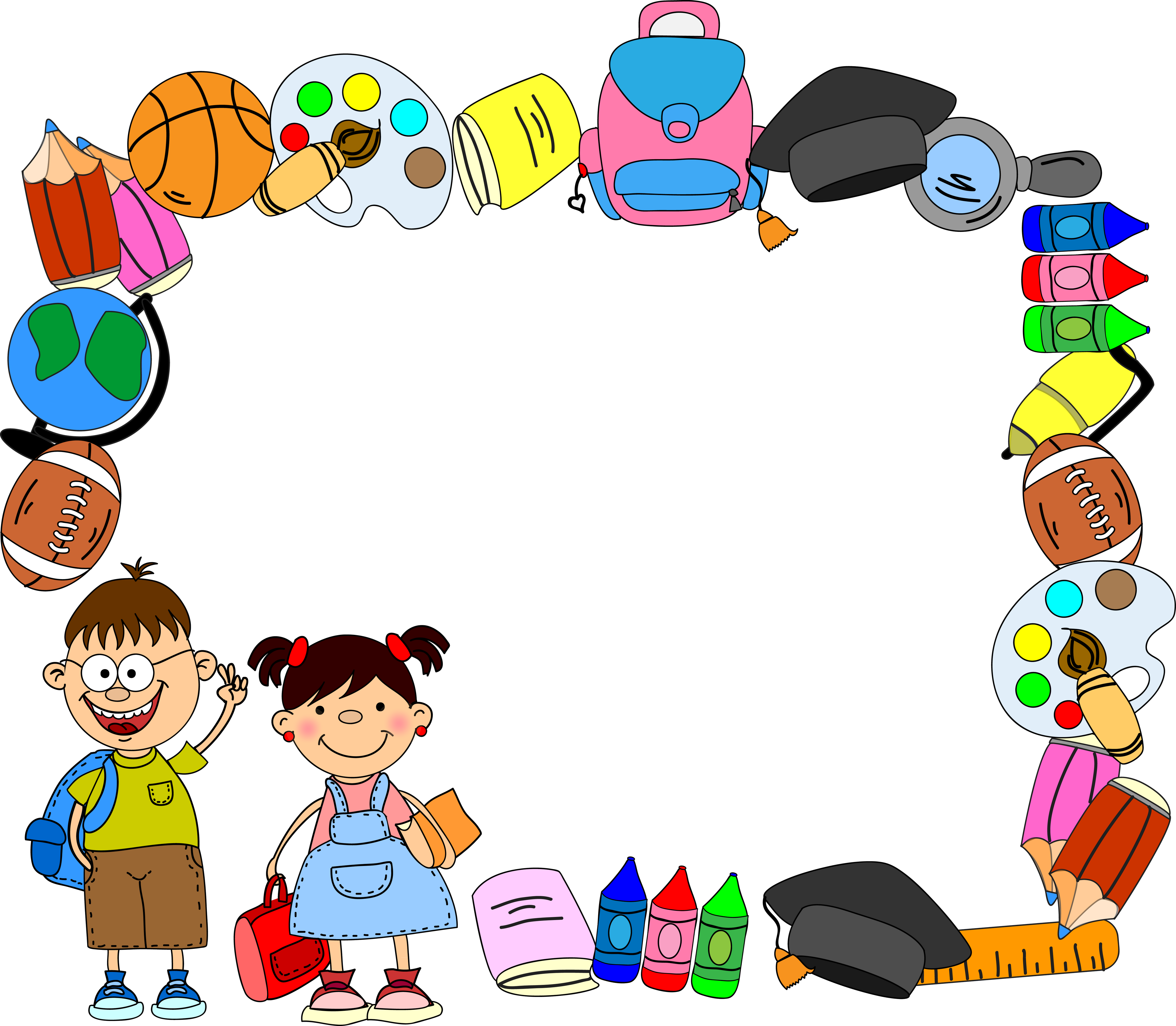 School Picture Frames Clip Art - Osmanlıca Okuma Yazma Rehberi [book] (4172x3641)