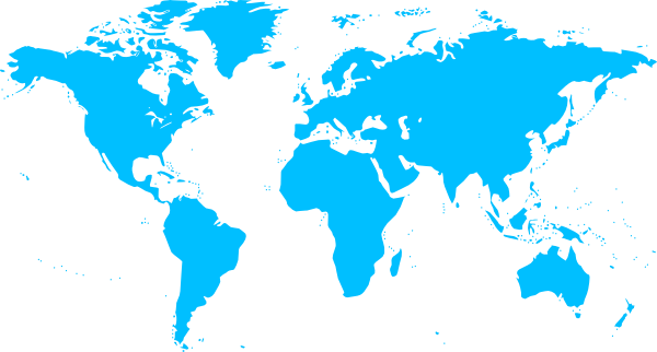 Blue Map Of Countries Clip Art At Clker - Countries Clipart (600x322)