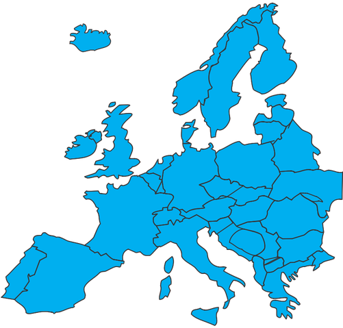 Europe Map Clipart - Single Euro Payments Area (500x500)