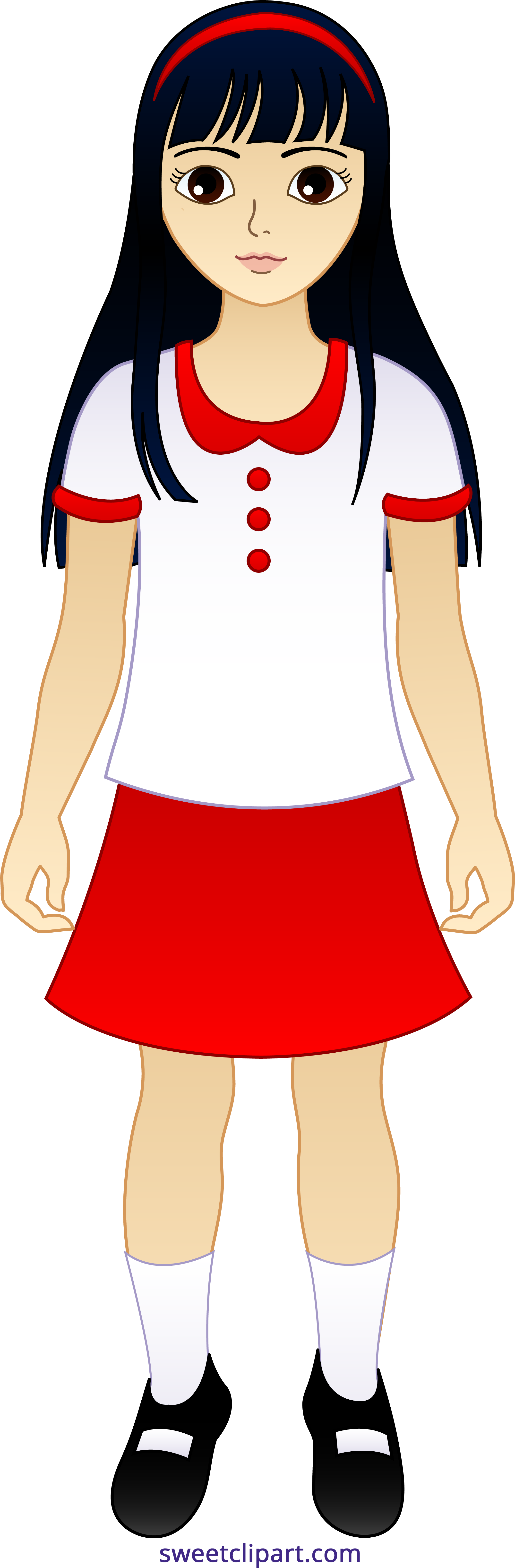 Little Asian Girl Clipart - Asian Girl Clipart (2119x6498)