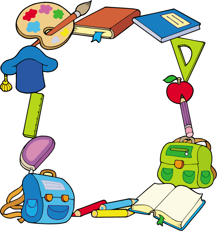 School Supplies Clipart Png 9 Clipart Station Design - School Objects (753x800)