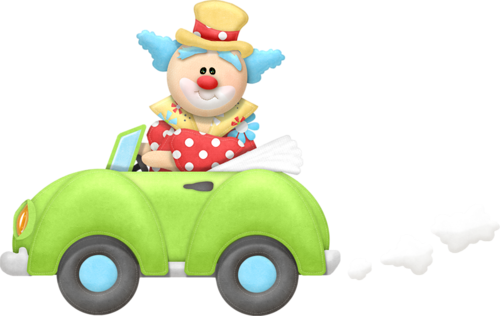 Clown In Car - Clown (500x316)