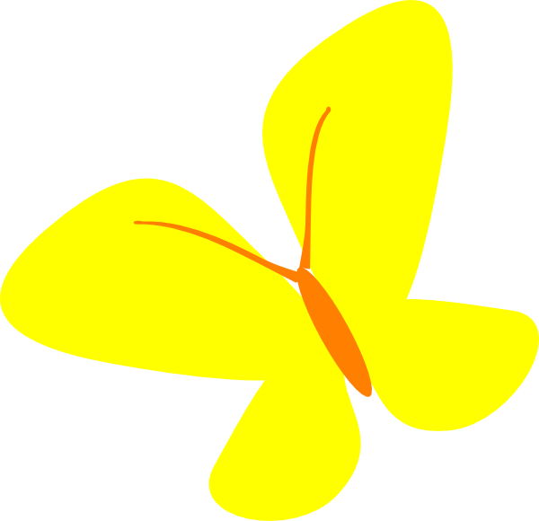Yellow Butterfly Png - Clipart Butterfly Yellow Png (600x580)