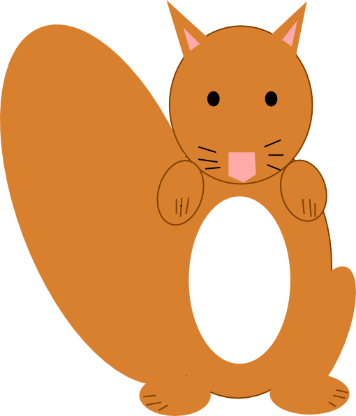 Brown Squirrel Clip Art At Vector Clip Art - Squirrel Clipart Face (510x596)