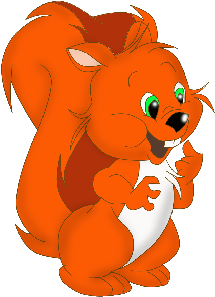 Squirrel Clipart - Red Squirrel Clipart (600x600)