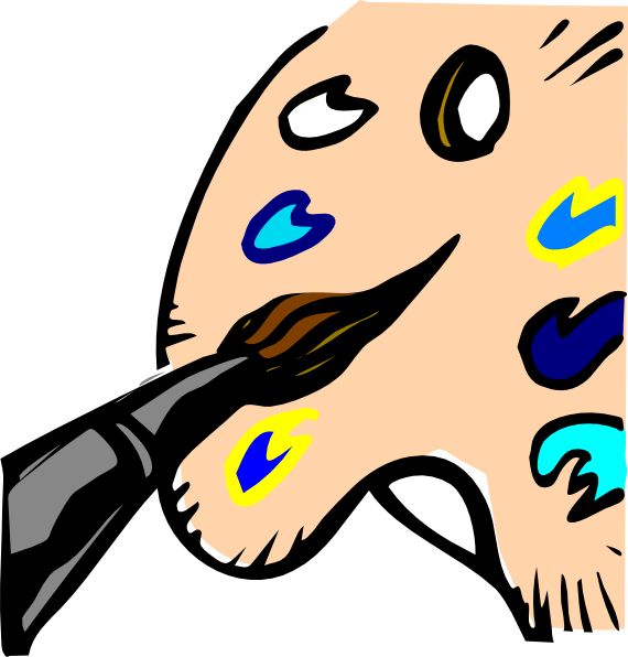 Clipart On School Supplies Clip At Clker Vector Clip - Painting Clip Art (570x596)
