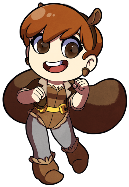 Cartoon Squirrel Clipart - Squirrel Girl Cute (500x643)